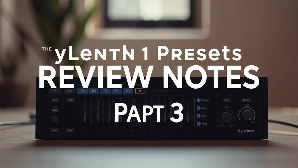 Sylenth1 Presets Review Notes Part 3 | SoundShockAudio